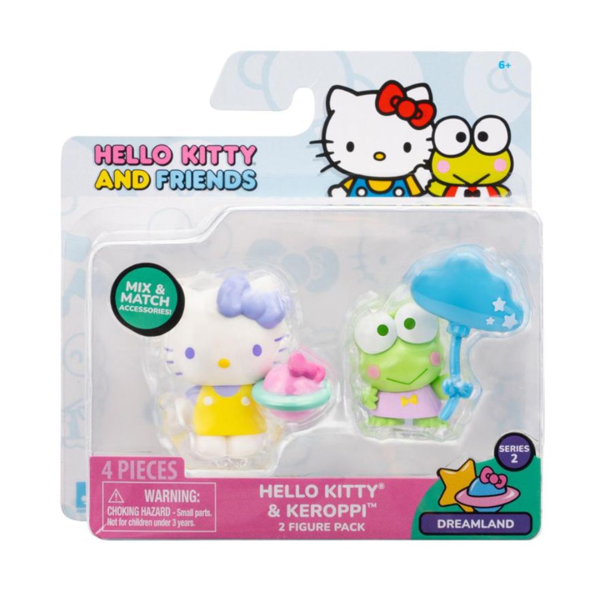 HELLO KITTY - Pack x 2 figuras Hello Kitty y Keroppi