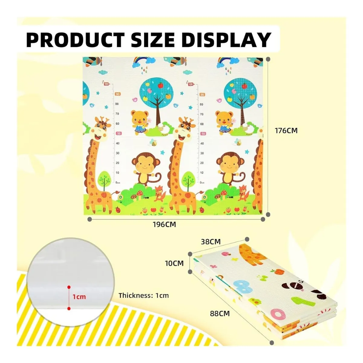 GENERICO - Alfombra Plegable De Juegos Antideslizante Para Bebé