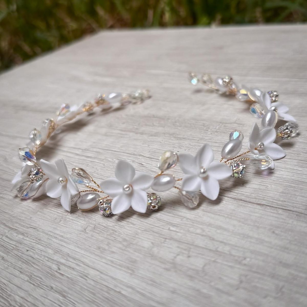 ANADE HANDMADE - TOCADO TIARA ACCESORIO CABELLO JOYAS DE NOVIA