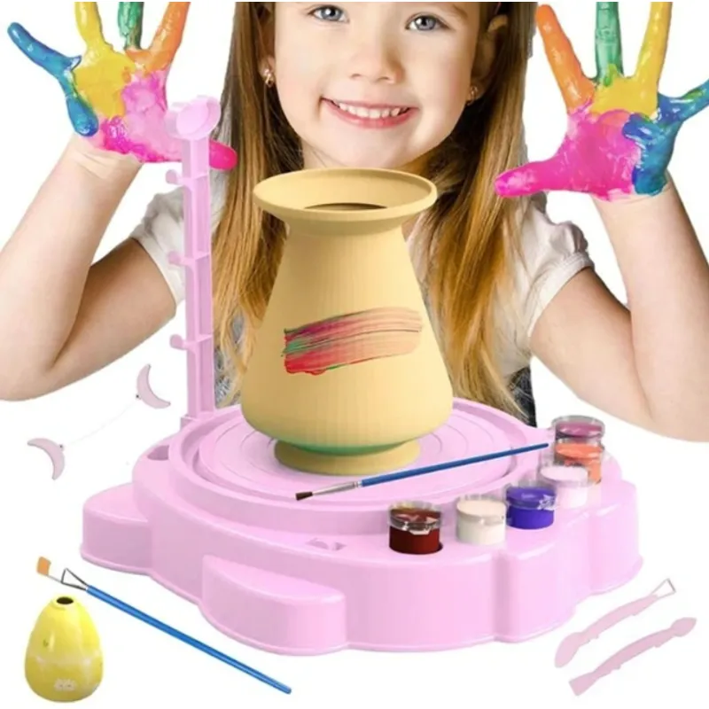 GENERICO - Manualidades Rueda De Cerámica Pottery Creation Rosado