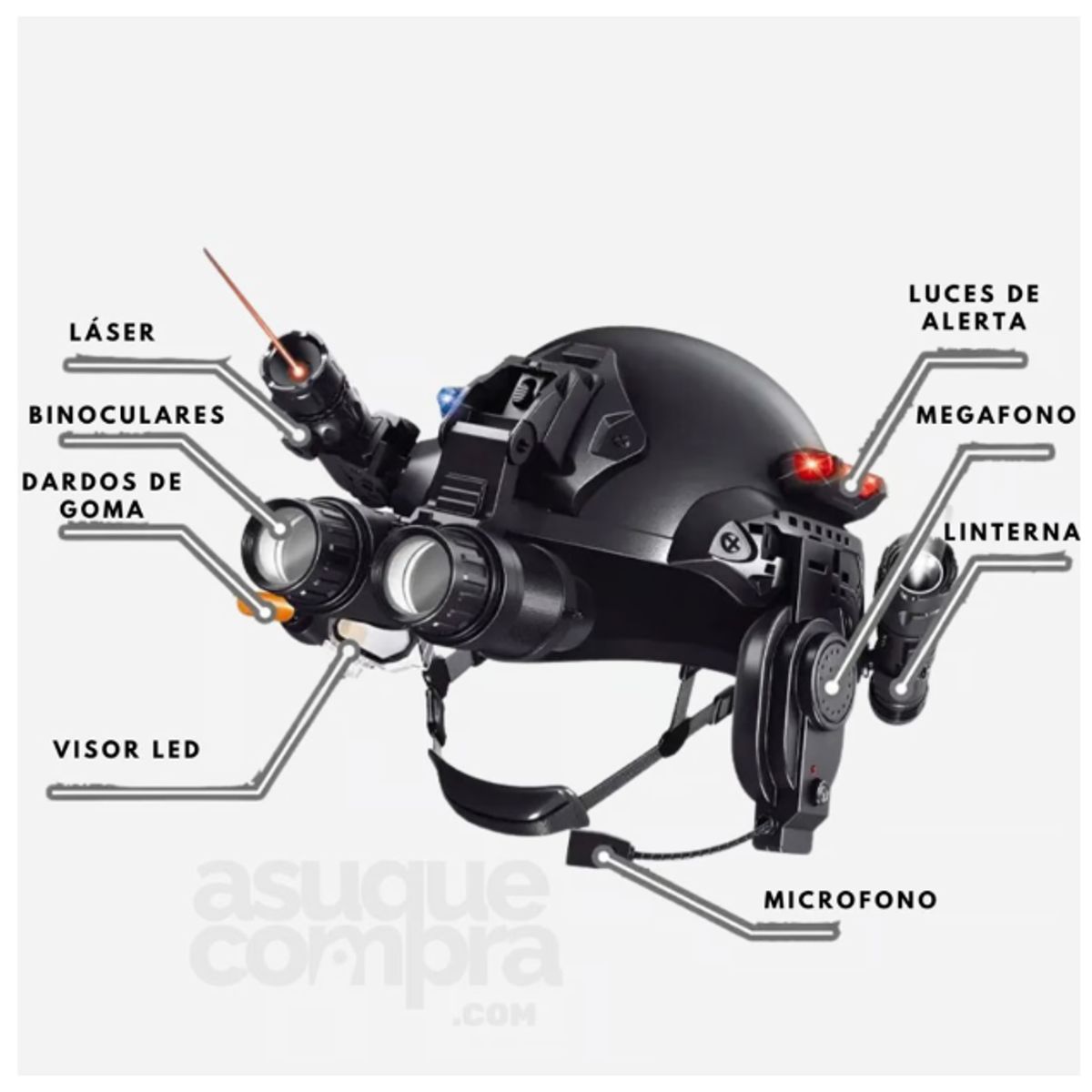 GENERICO - CASCO DE COMBATE MULTIFUNCIÓN COSPLAY JUEGO MILITAR