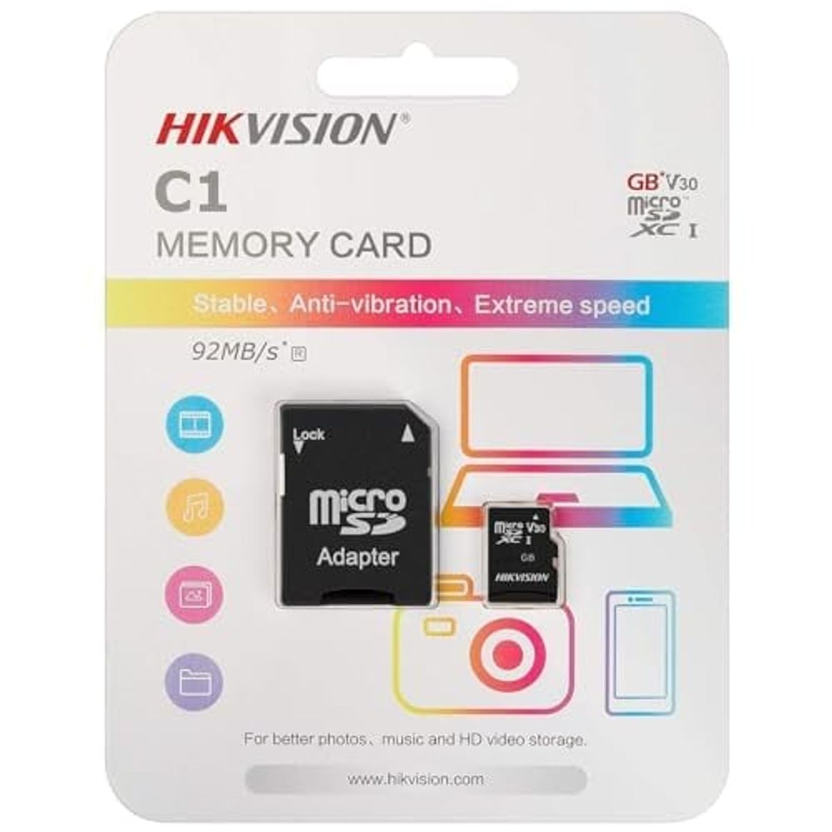 HIKVISION - MEMORIA MICRO SD HIKVISION DE 64GB C1 92MBs