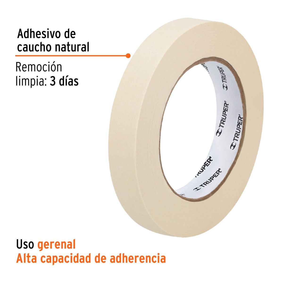 TRUPER - Cinta 1/2" x 50m Masking Tape 12589 Truper