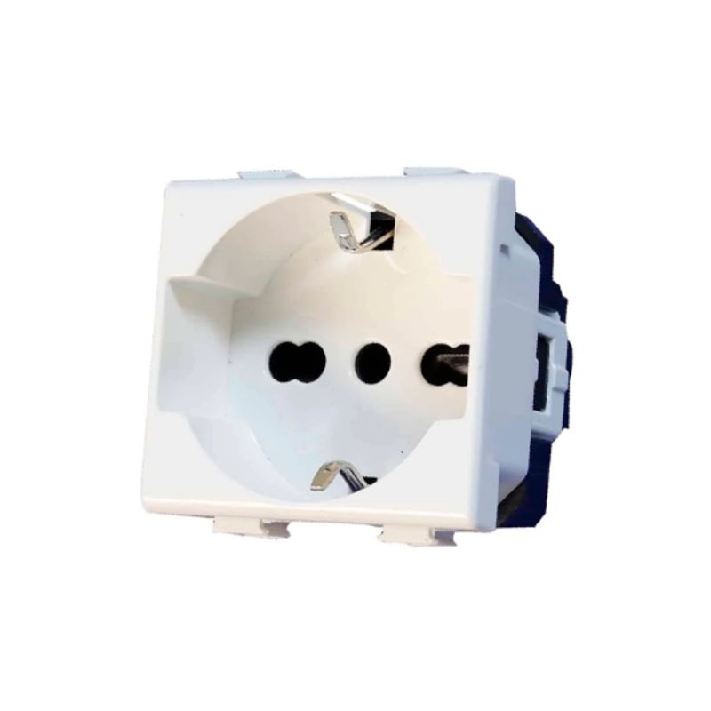 OPALUX - Dado Toma Tipo F Schuko con Línea Tierra BM127 OPALUX