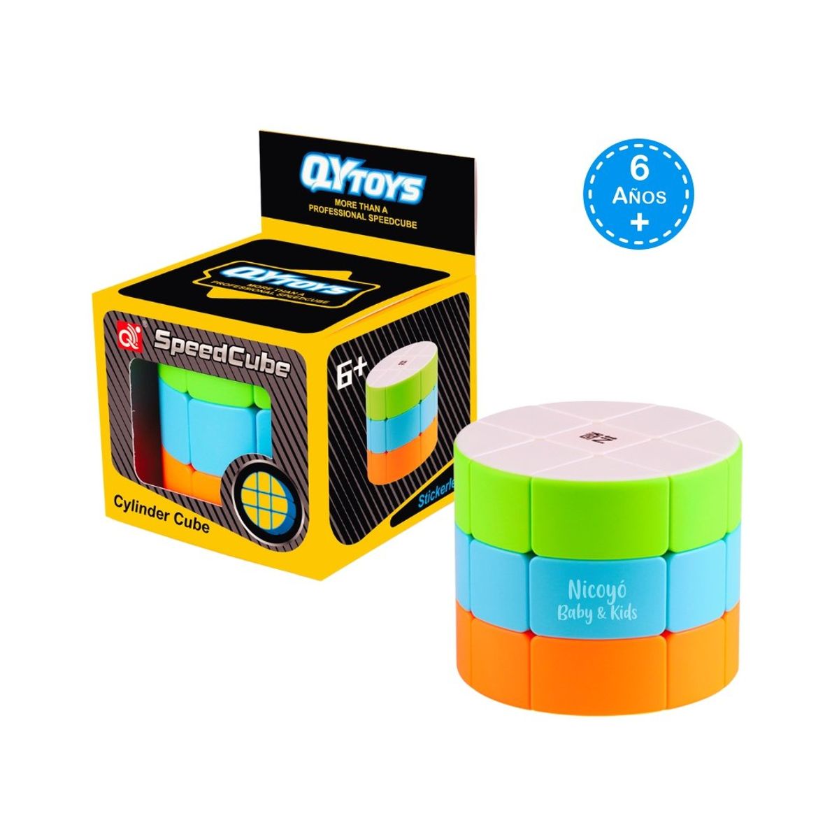 GENERICO - Cubo Rubik Cilíndrico 3x3