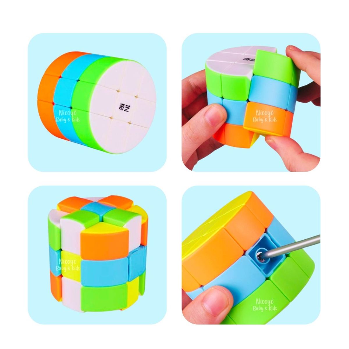 GENERICO - Cubo Rubik Cilíndrico 3x3