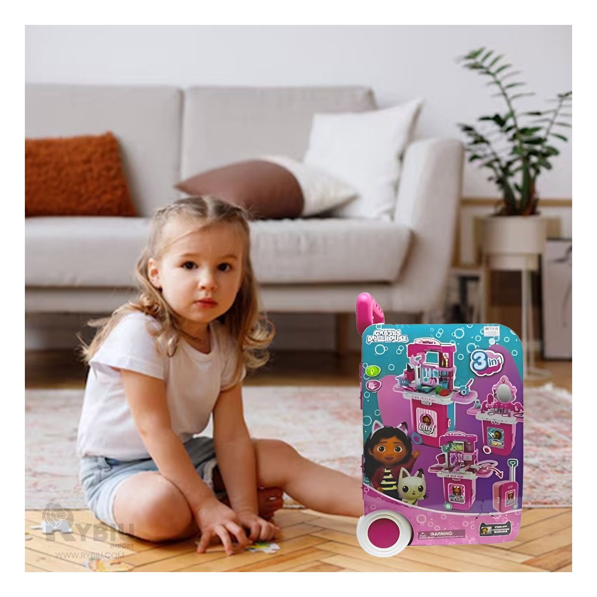 GENERICO - Combo Tocador para Niñas Multicolor Y+Banderitas Adhesivas