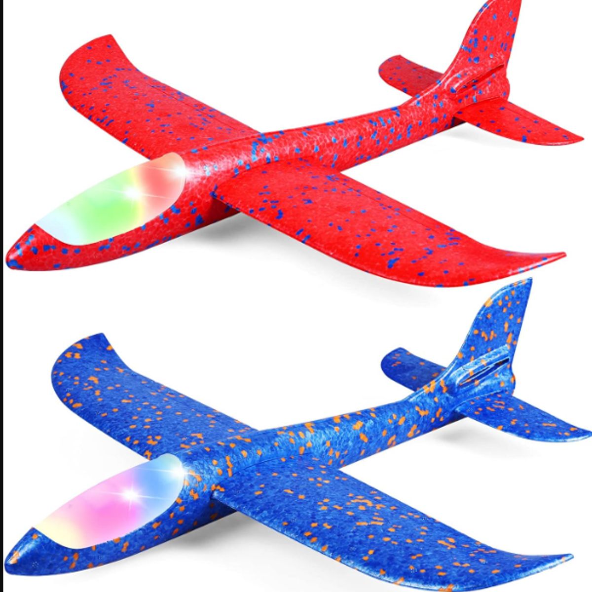 GENERICO - AVIONES 2 DE ESPUMA CON LUCES LED
