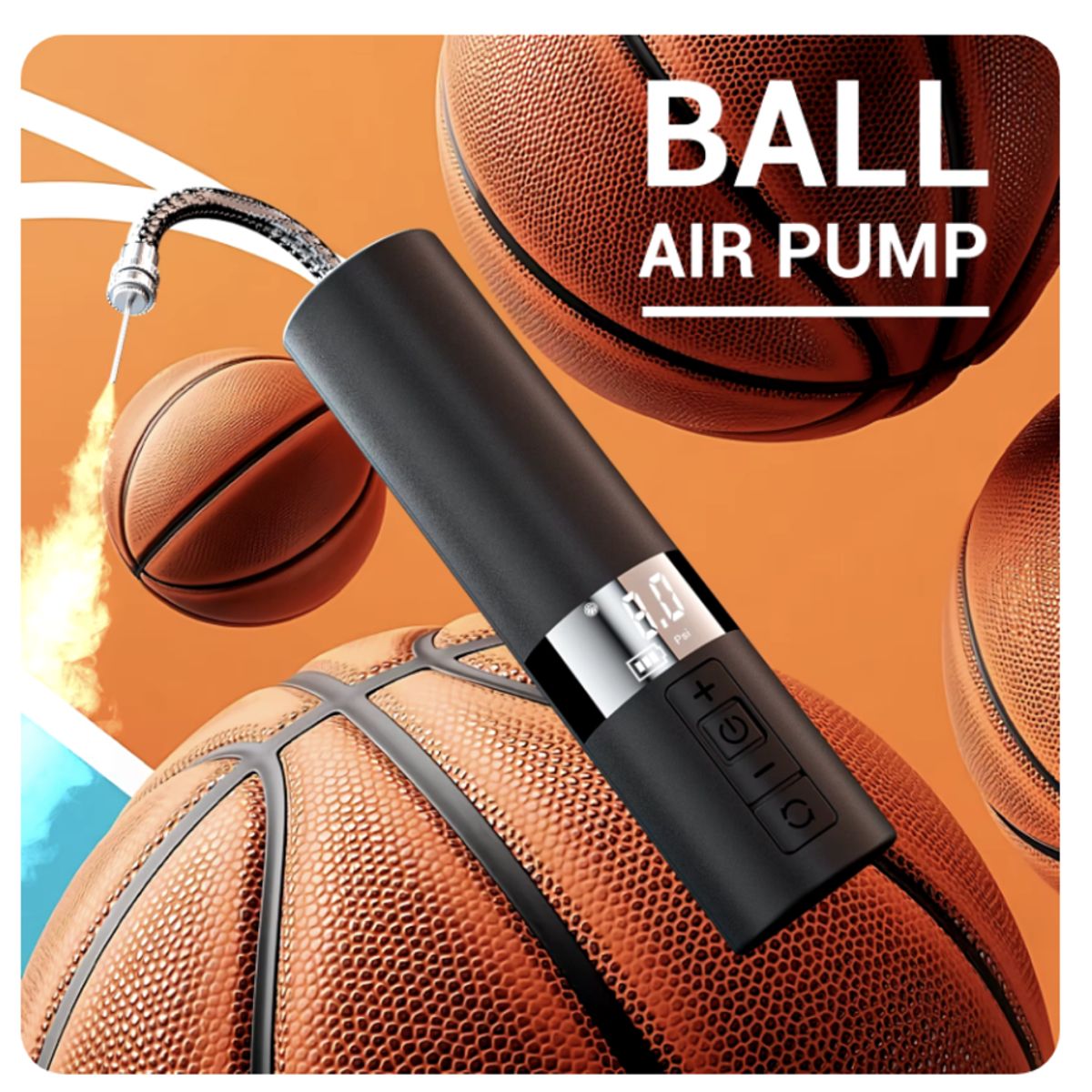 GENERICO - Bomba de aire eléctrica rápida para pelotas deportivas