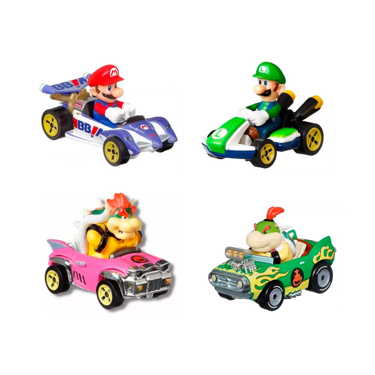 HOT WHEELS - Hot Wheels Mario Kart Pack 4 Vehiculos Modelo G