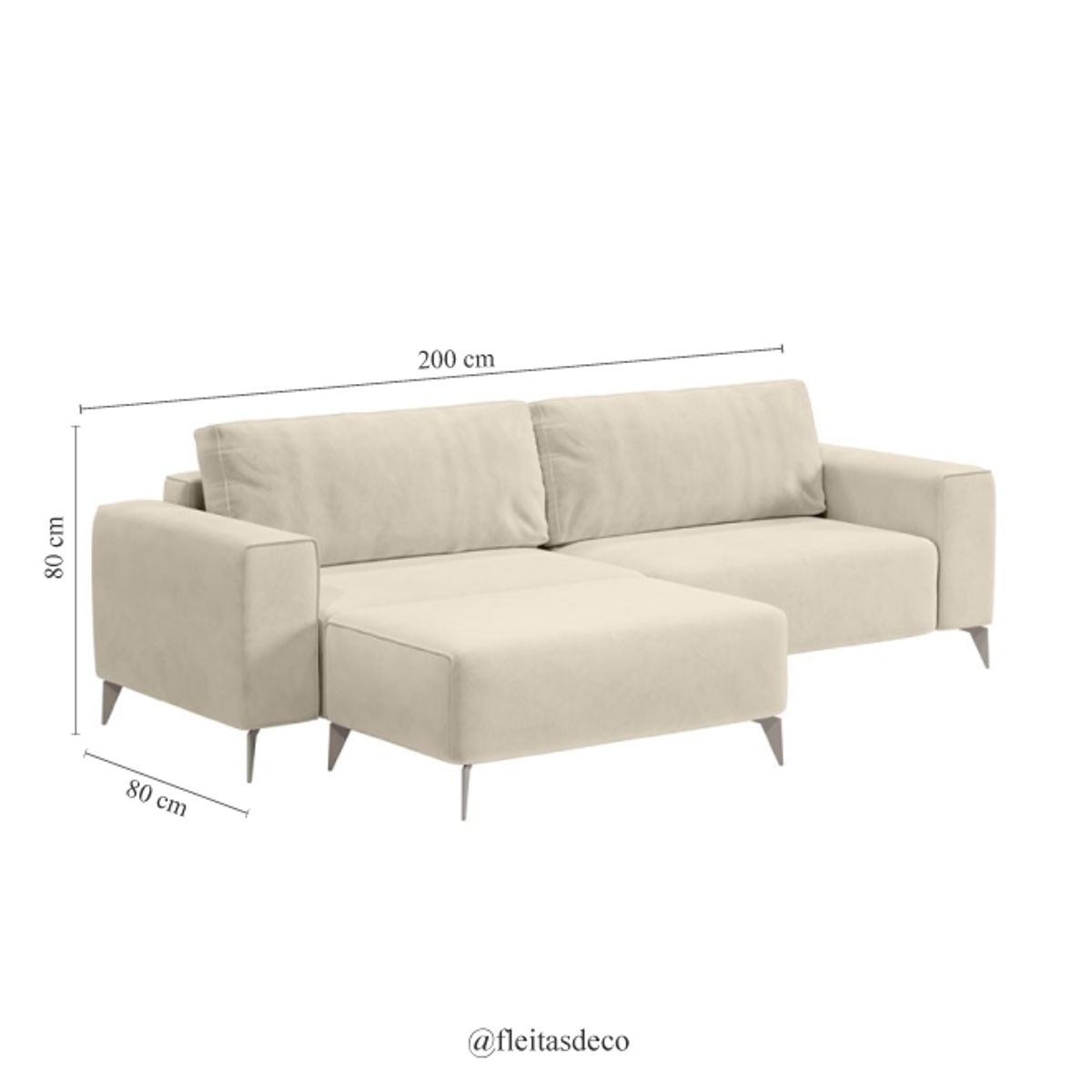 GENERICO - DÚO SOFÁ ALESSO 2 CUERPOS Y PUFF ALESSO 1 CUERPO