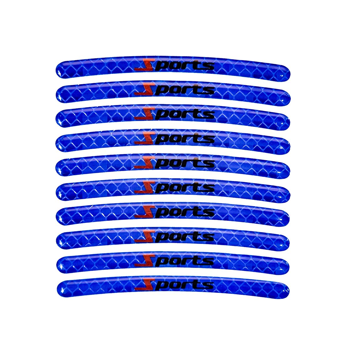 GENERICO - STICKER REFLECTIVO SPORT AZUL 20PC