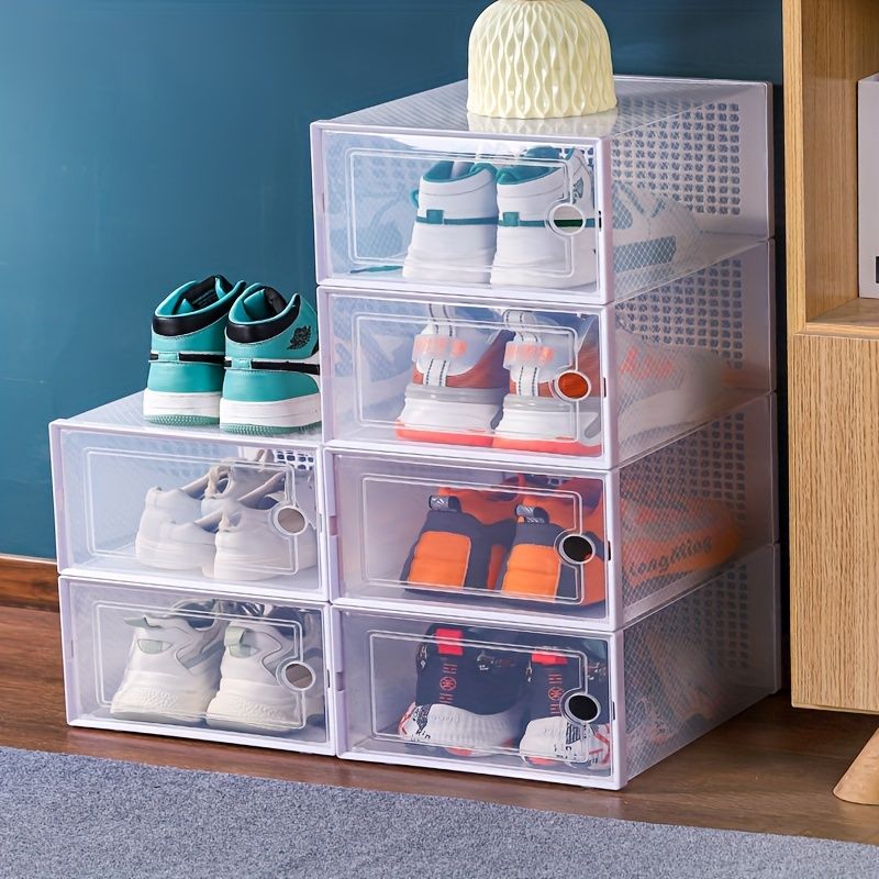 GENERICO - Set De 20 Cajas Organizador De Zapatos Con Ventilación - Blanco