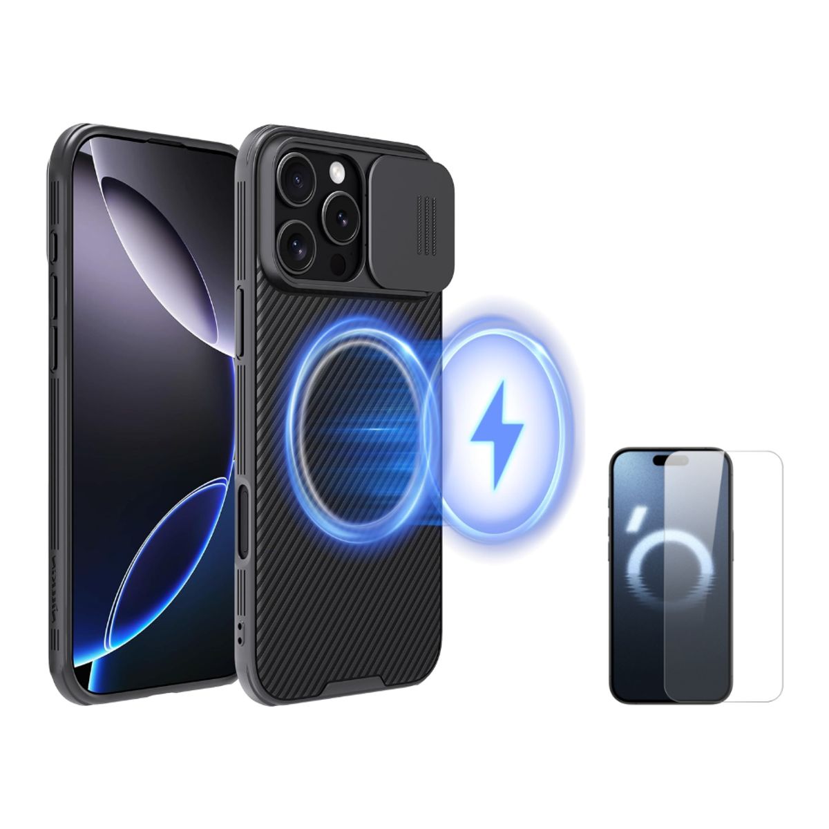 NILLKIN - CASE PARA IPHONE 16 PRO MAX NILLKIN CAMSHIELD MAG + VIDRIO