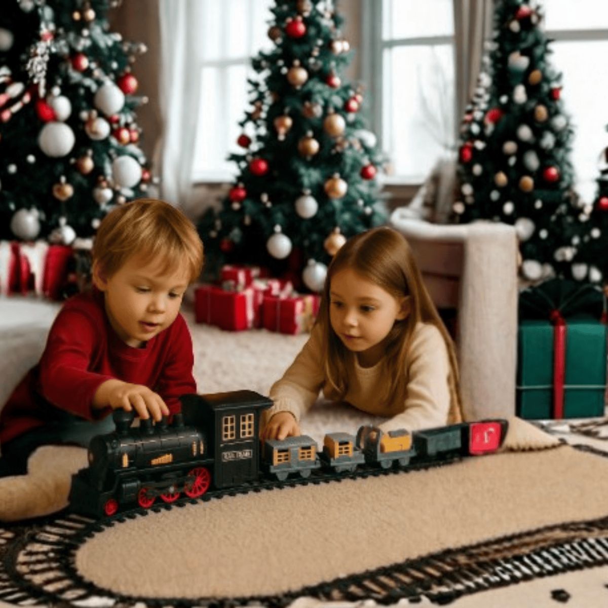 GENERICO - TREN ELECTRICO INFANTIL DE 5 COCHES PREMIUM BOTA HUMO