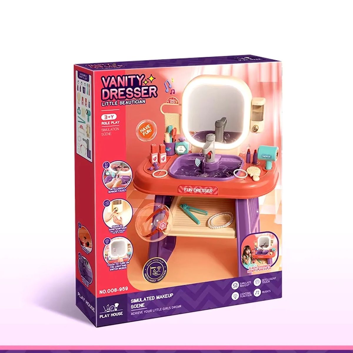 GENERICO - JUGUETE TOCADOR LAVATORIO CON SENSOR