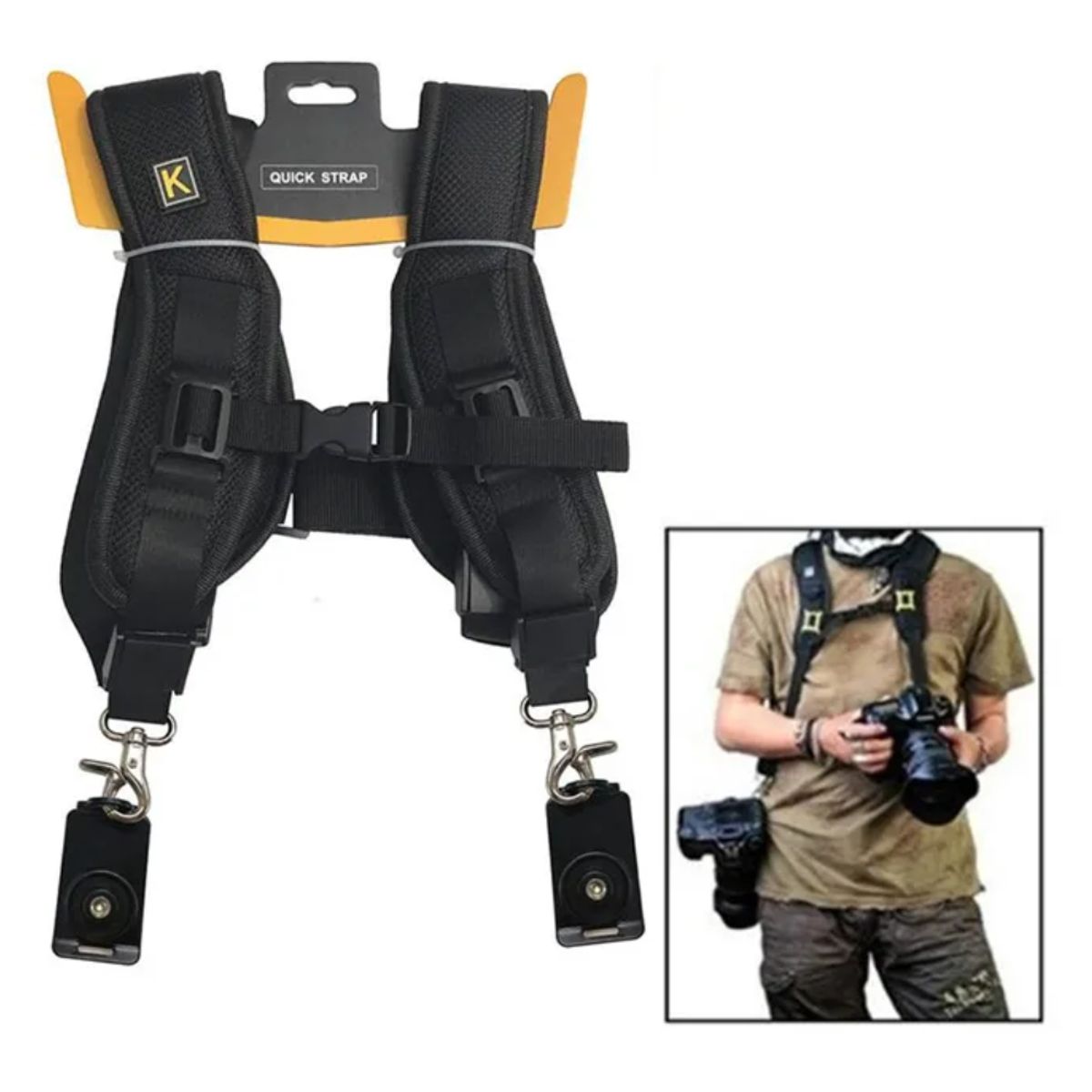 GENERICO - CORREA DE DOBLE CÁMARA LIBERACIÓN RÁPIDA DOUBLE STRAP