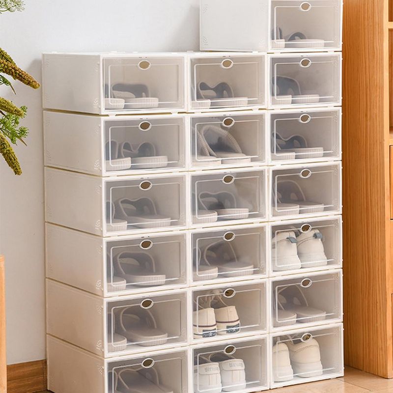 GENERICO - Set x 24 Organizador Cajas Apilables Protectoras de Zapatos - Blanco