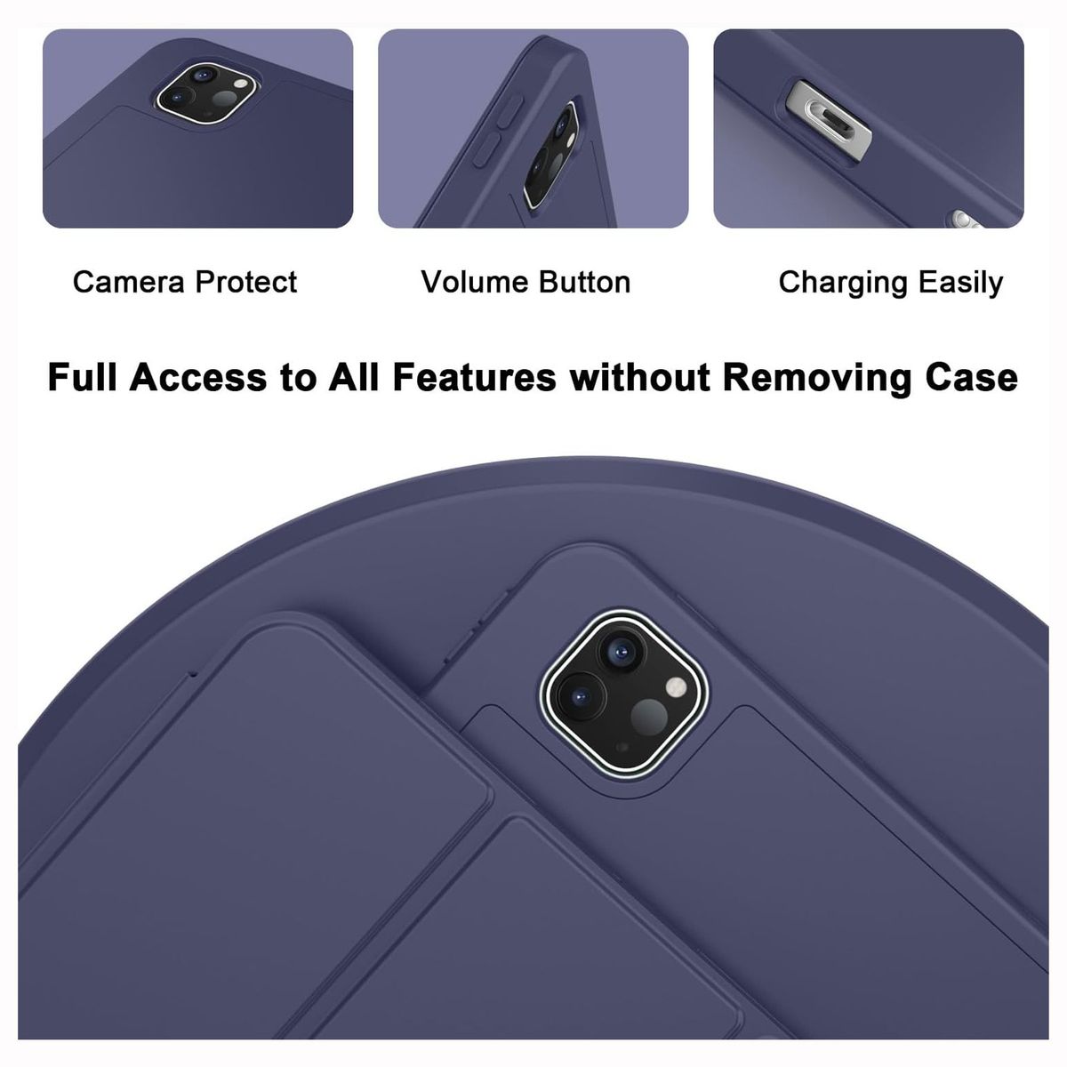 GENERICO - Funda Smart Case para iPad Pro 13 M4 (2024) - Azul