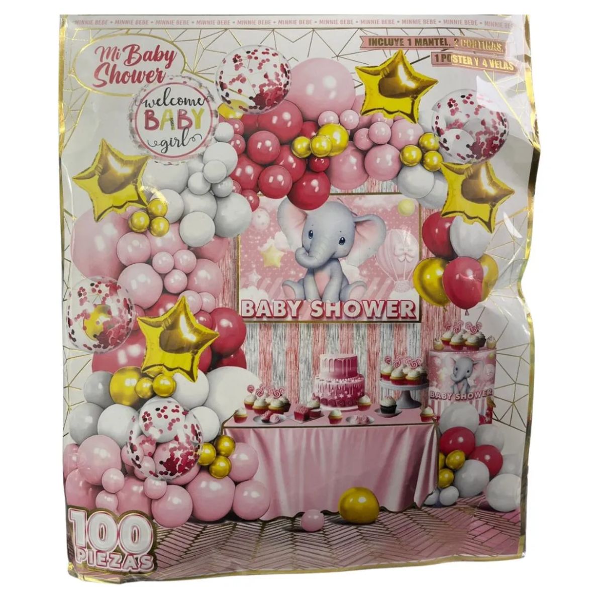 GENERICO - Globos Bouquet Baby Shower Decoración Completo 100 Piezas