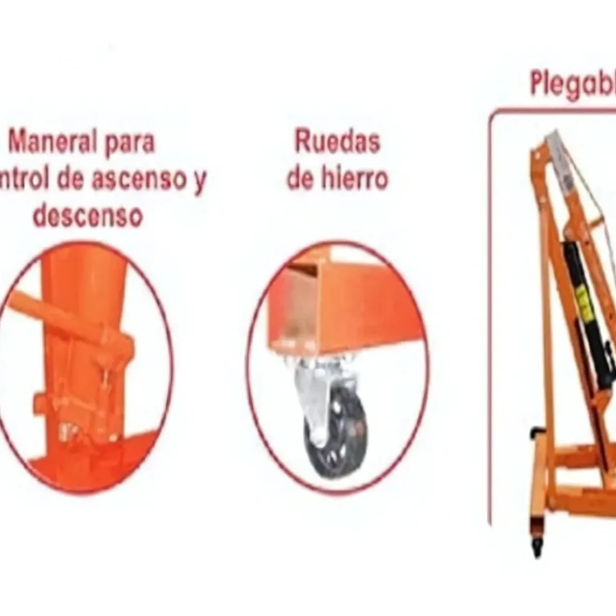 GENERICO - Pluma Hidráulica Crane 2 toneladas / Modelo J1002z-75
