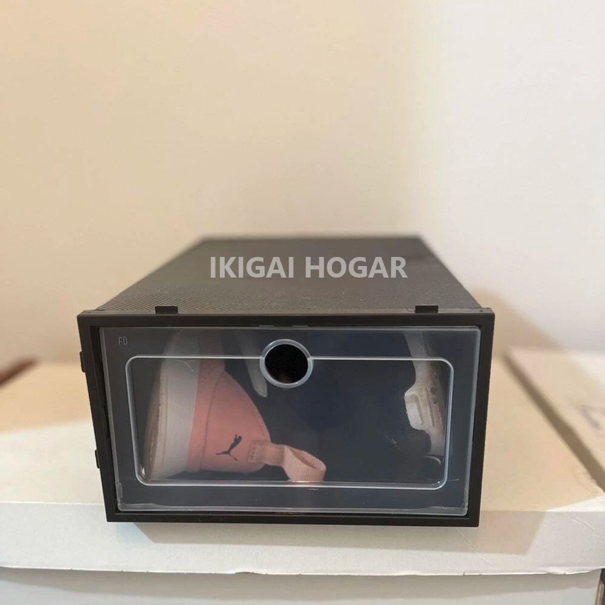 GENERICO - Set x 6 Cajas Apilables Organizadoras de Zapatos - Negro