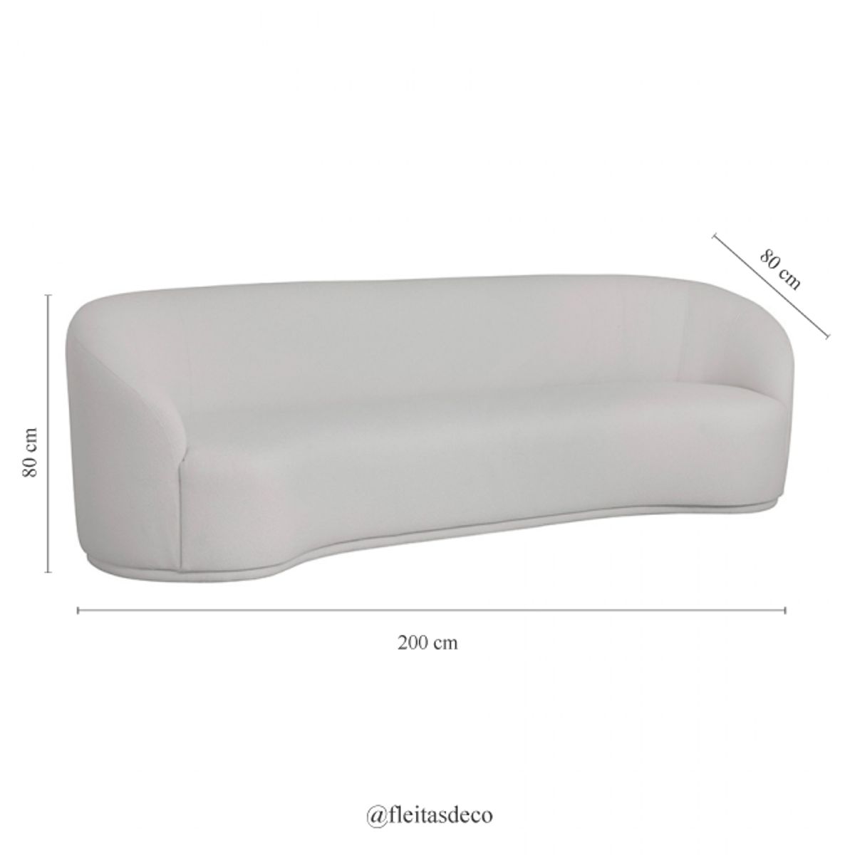 GENERICO - SOFÁ CURVO SONHO DE 3 CUERPOS