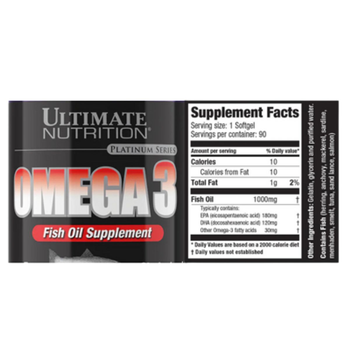 ULTIMATE NUTRITION - OMEGA 3 FISH OIL - ULTIMATE NUTRITION - 90 CAPSULAS