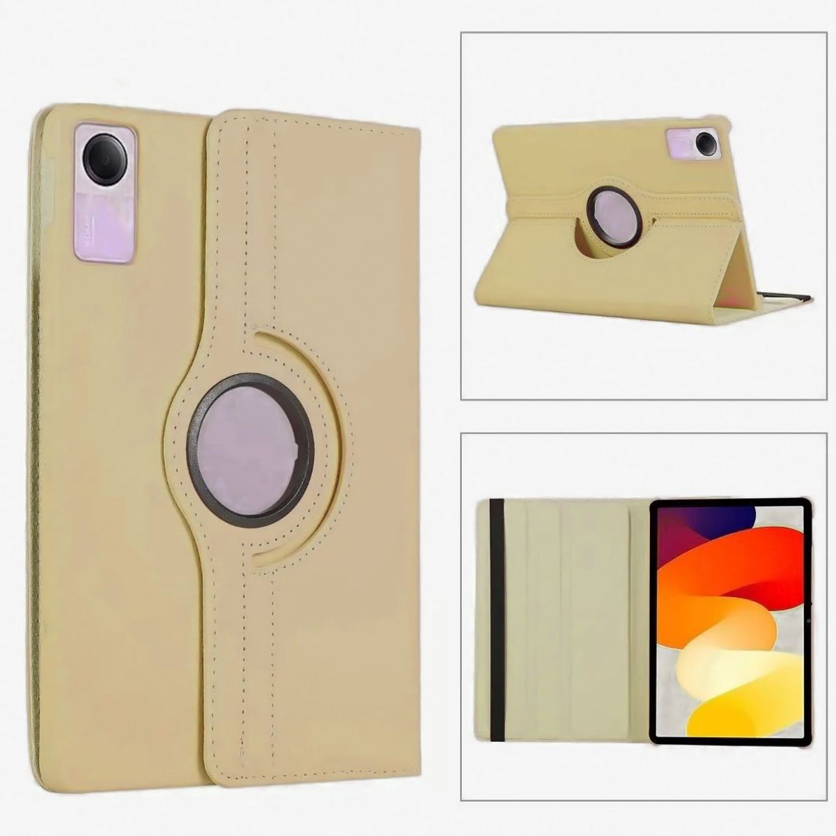FUNDAANTIGOLPES - Funda Giratoria para Tablet XIAOMI REDMI PAD SE 11 Dorado