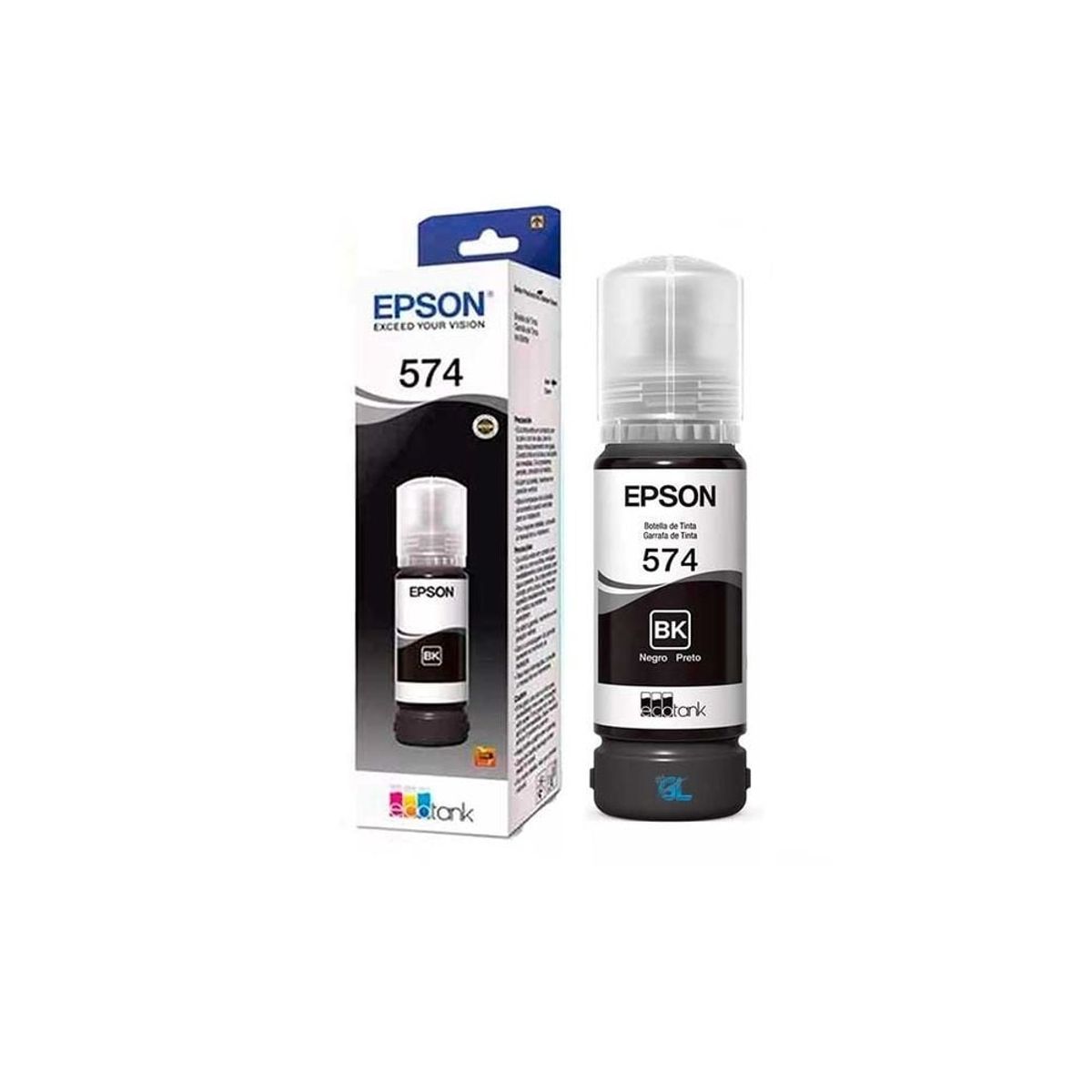 EPSON - Botella de Tinta Epson NEGRO T574 L18050 L8050 70ML
