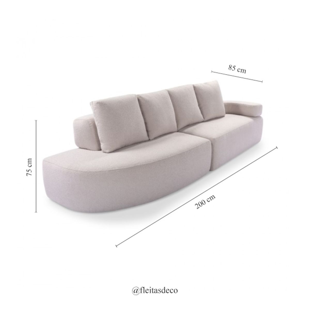 GENERICO - SOFÁ LAOINHA DE 3 CUERPOS