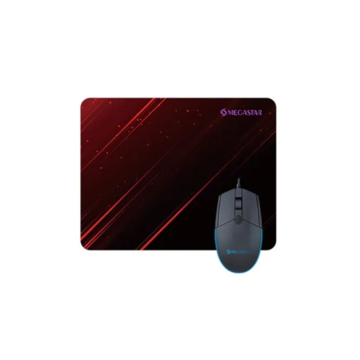 MEGA - Kit Electronico Mouse Wired + Mouse pad Megastar