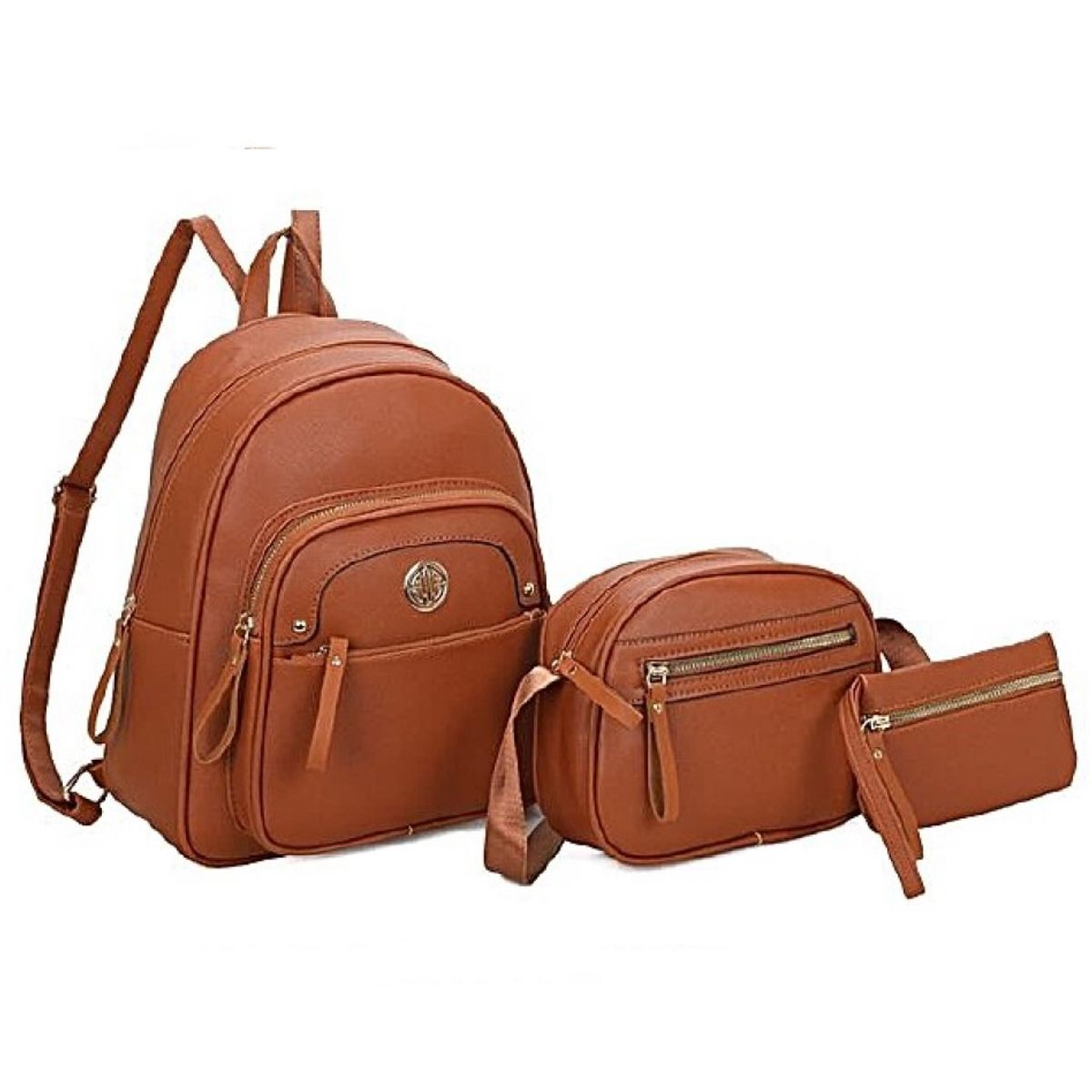 GENERICO - Set Mochila Morral y Billetera Biocuero - V2