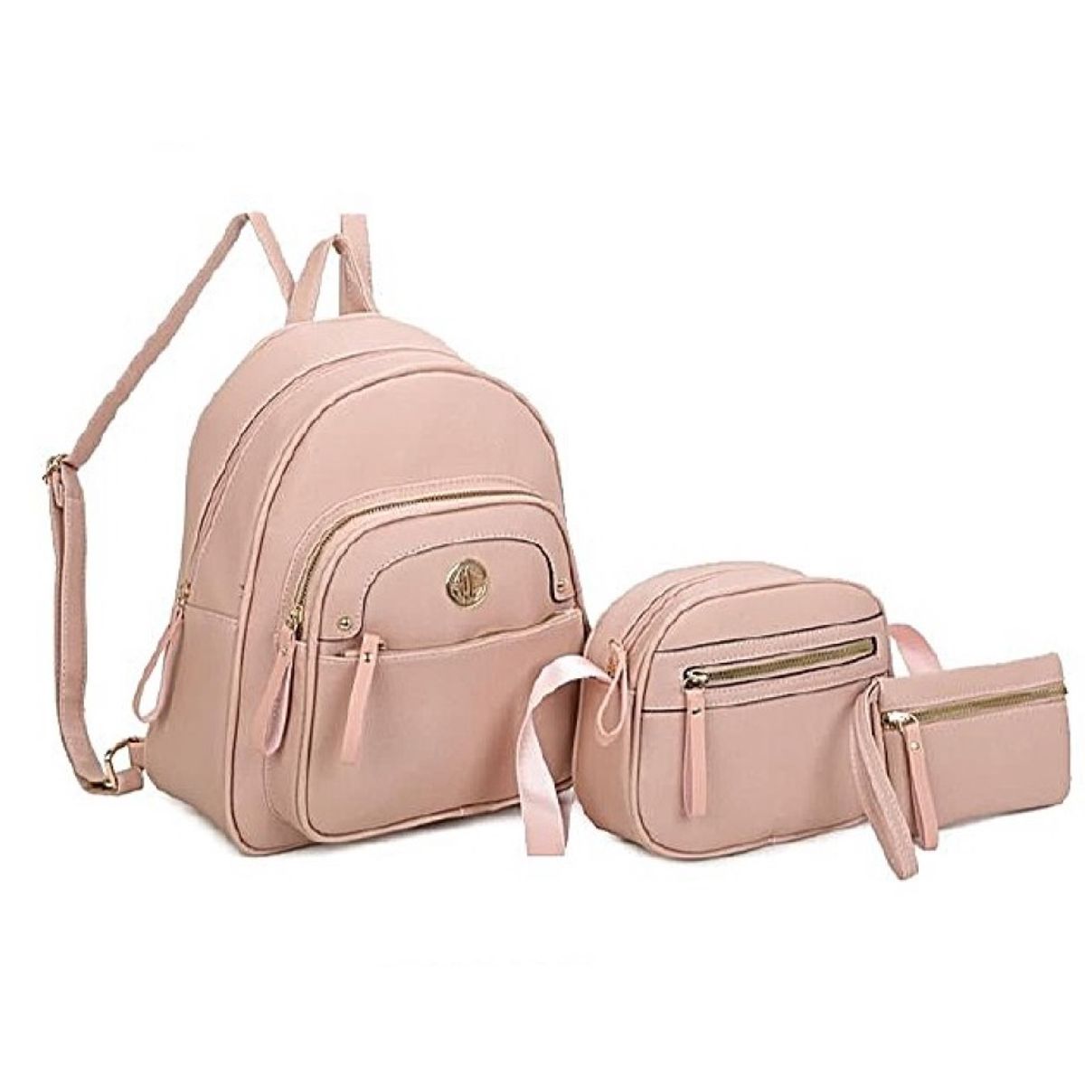 GENERICO - Set Mochila Morral y Billetera Biocuero - V2