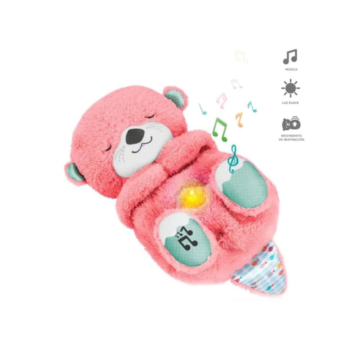 OEM - NUTRIA SENSORIAL MUSICAL CON LUZ QUE RESPIRA ROSADO