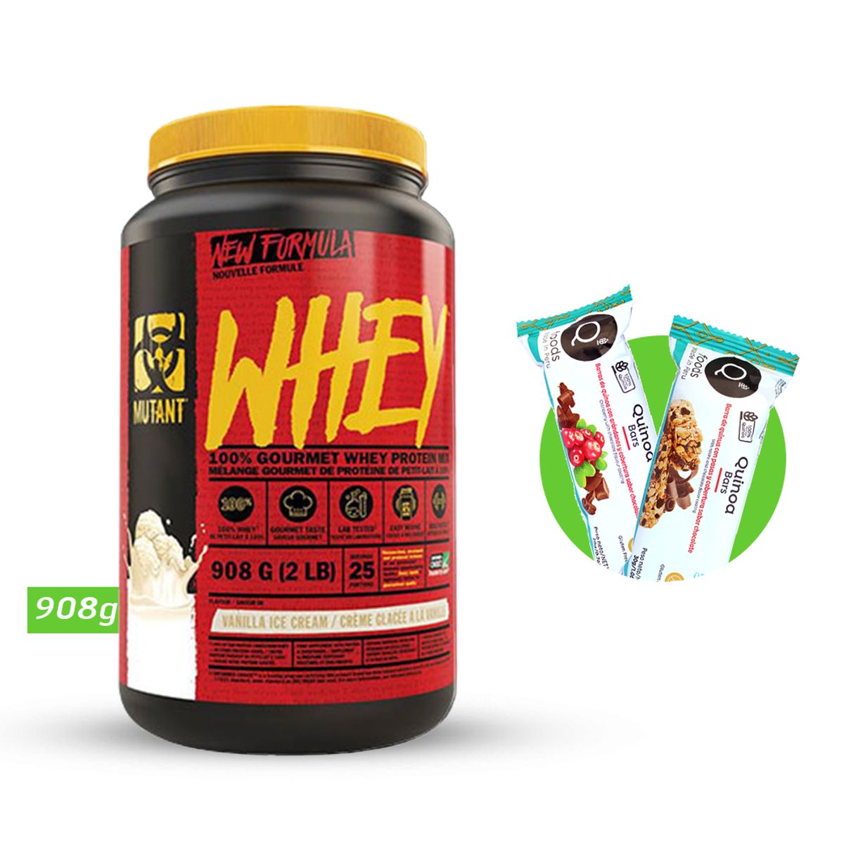 MUTANT - PROTEÍNA WHEY 2 LB VAINILLA MUTANT + REGALOS