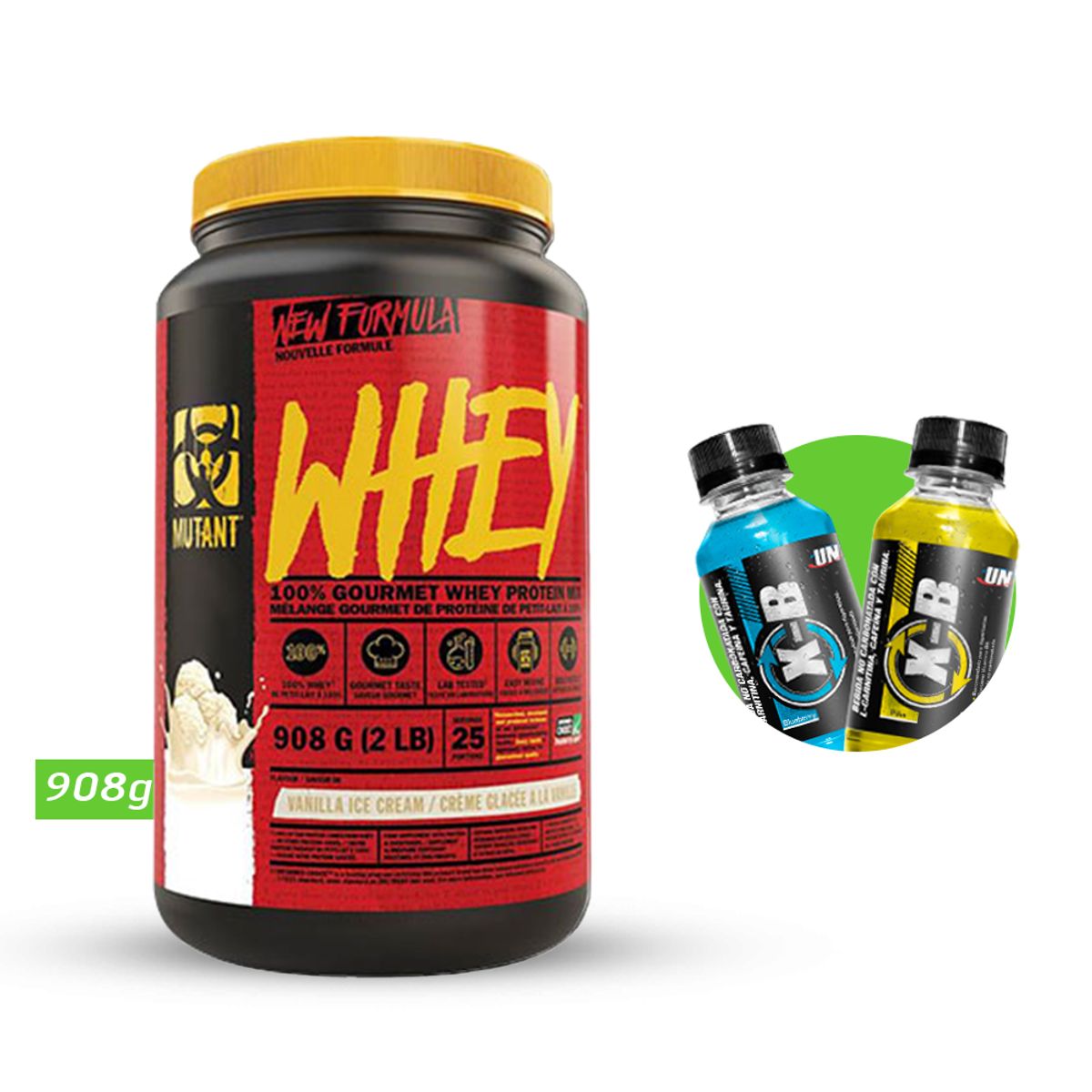 MUTANT - PROTEÍNA WHEY 2 LB VAINILLA MUTANT + REGALOS