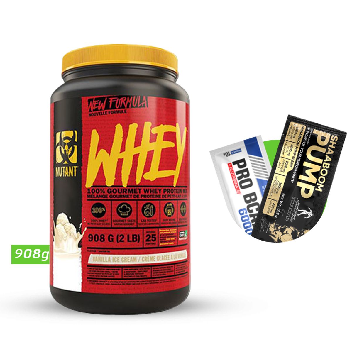 MUTANT - PROTEÍNA WHEY 2 LB TRIPLE VAINILLA MUTANT+ REGALOS