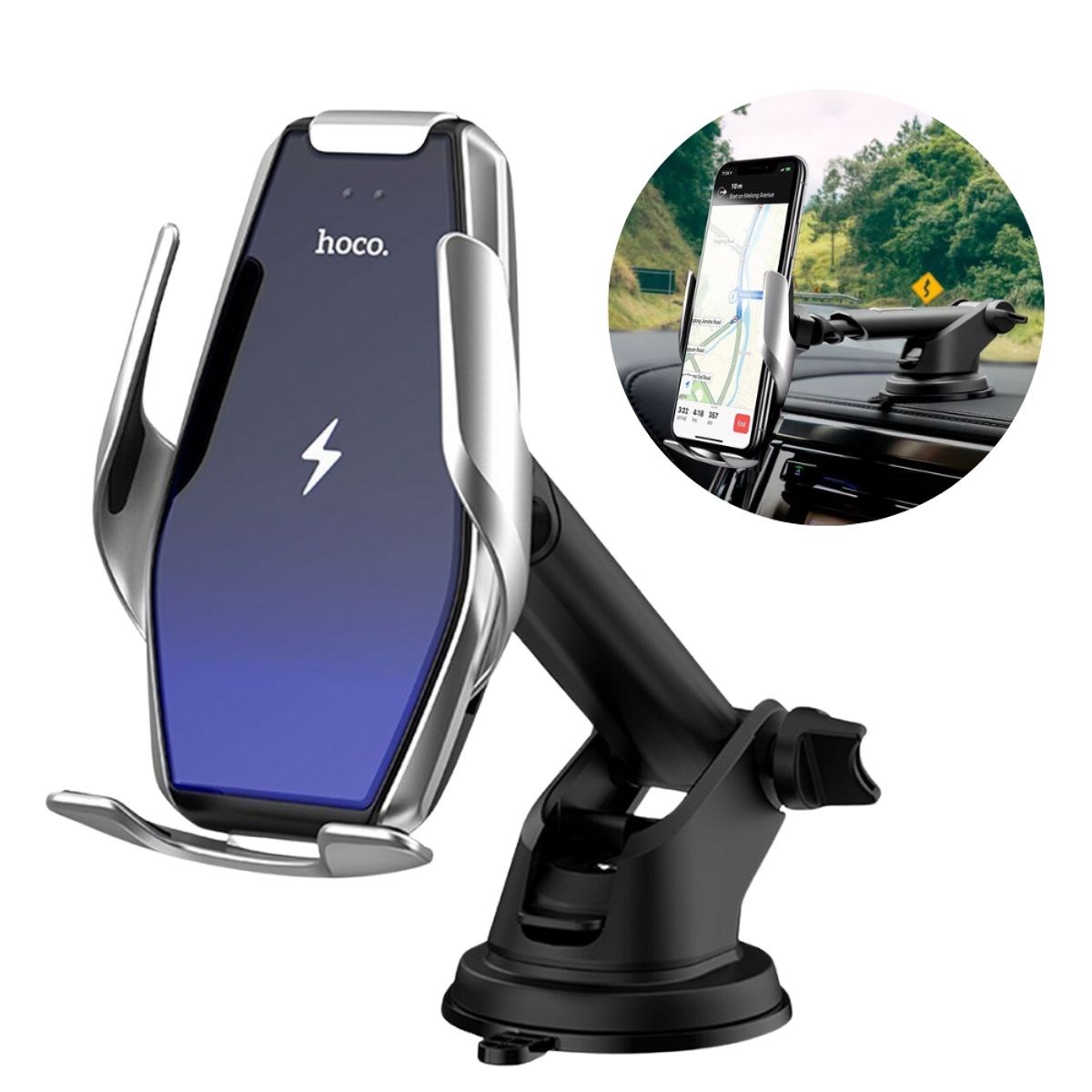 HOCO - Soporte Holder Cargador Magnetico Carga Rapida Inalambrica HOCO 15W