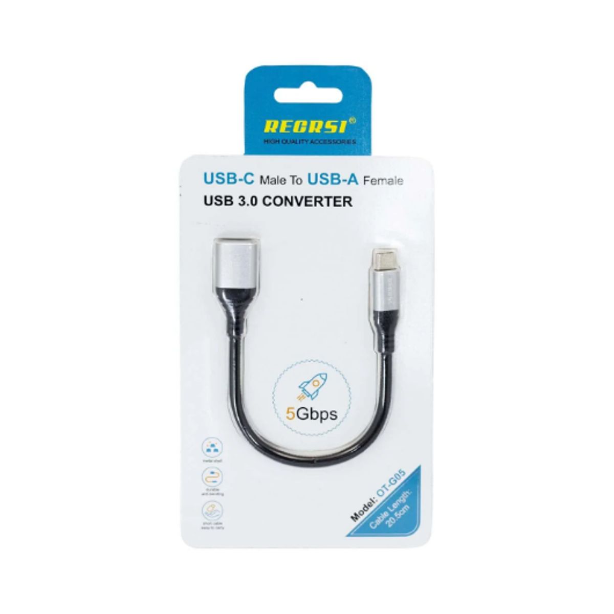 GENERICO - Cable Adaptador OTG Tipo-C a USB 3.0 OT-G05 RECRSI