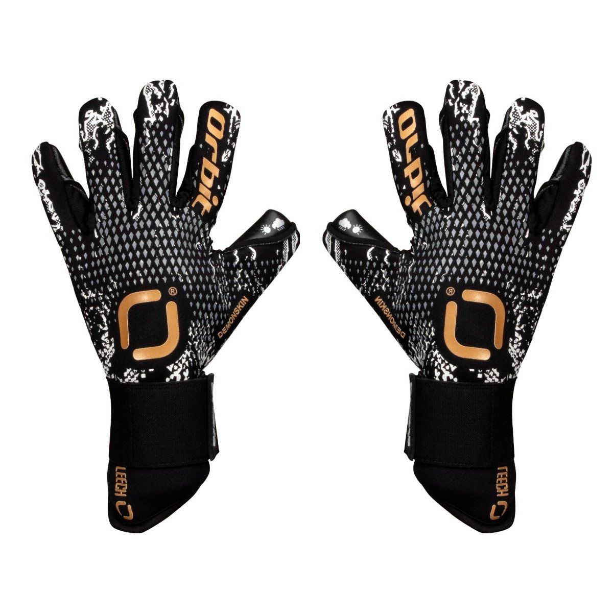 ORBIT - Guantes de Arquero Futbol Orbit Leech talla 8 negro