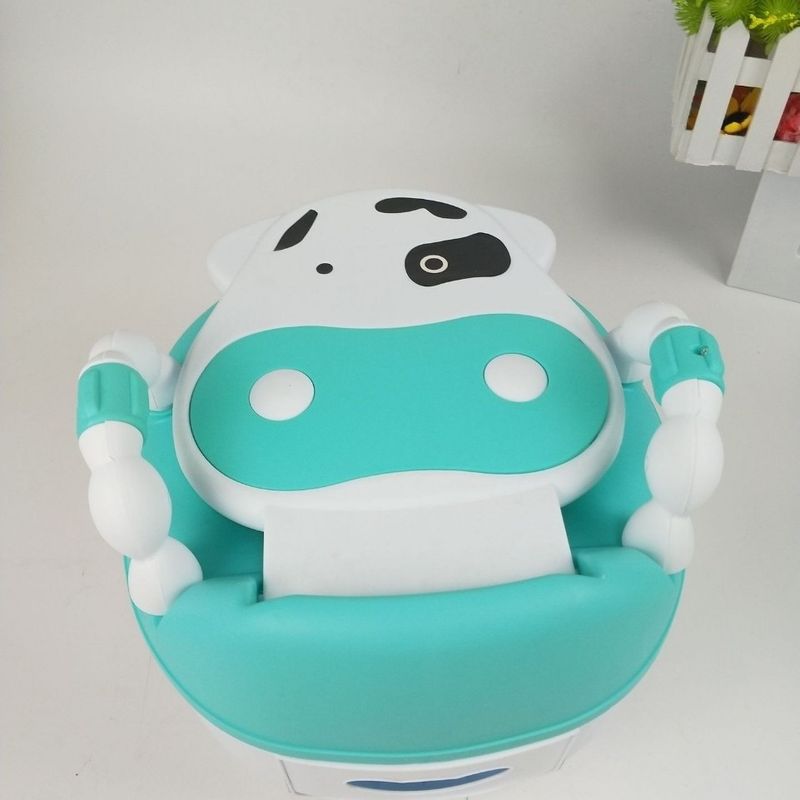 GENERICO - Bacín de Entrenamiento para Bebé Niños Vaquita CELESTE