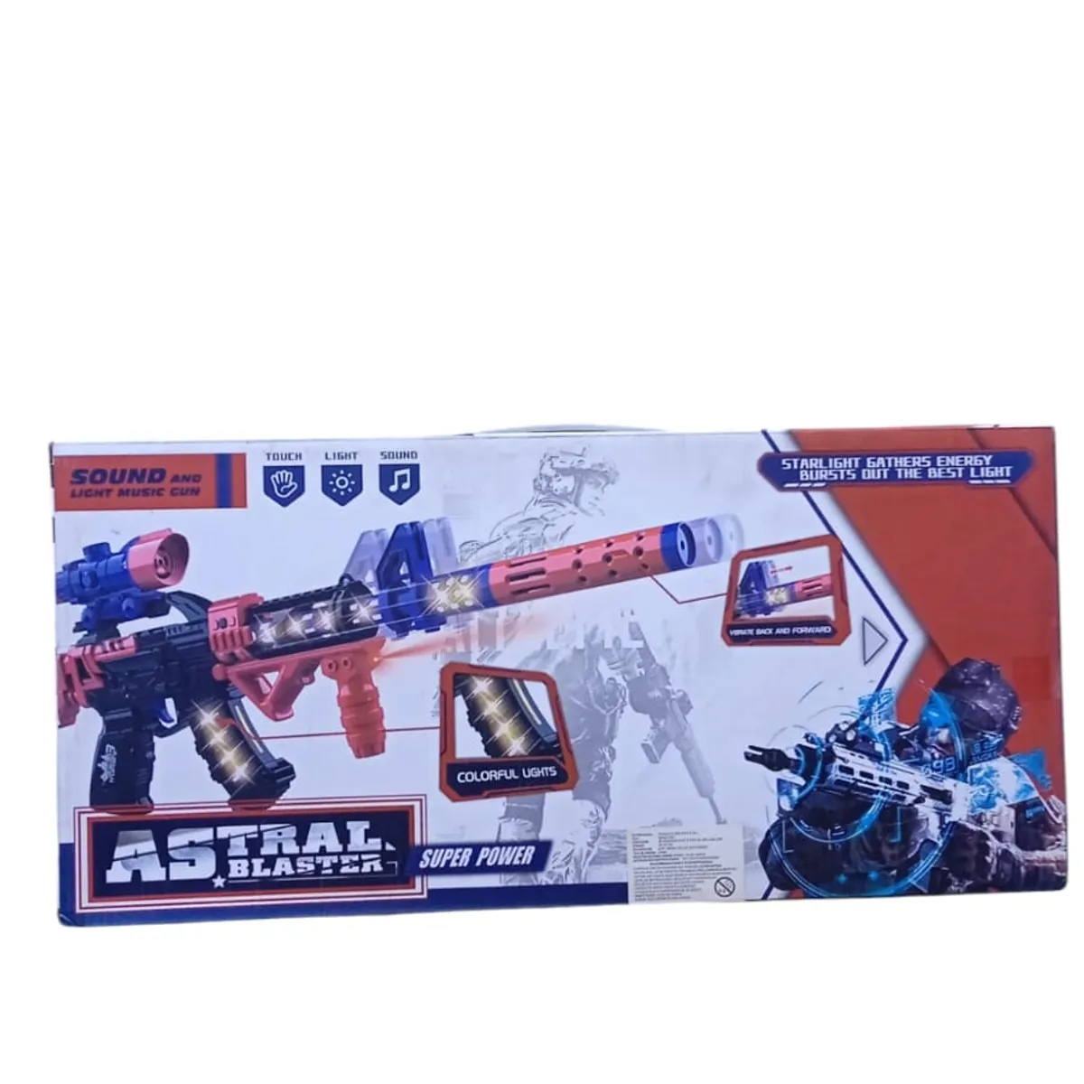 GENERICO - PISTOLA DE JUGUETE 60 CMS CON LUCES Y SONIDO