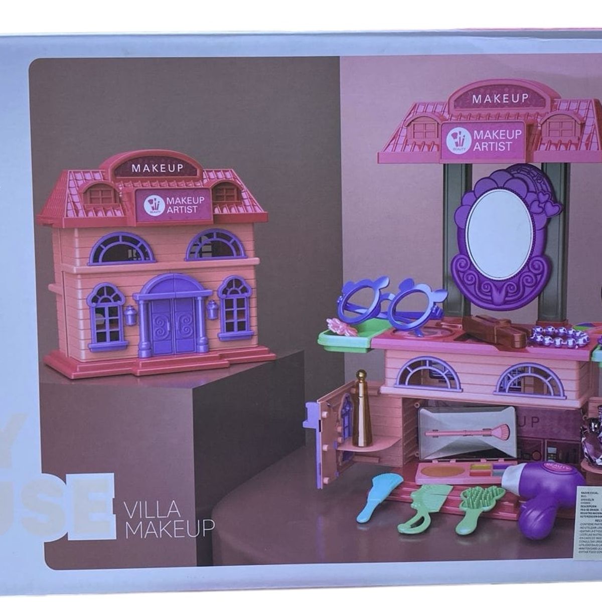GENERICO - Casita De Juguete Salón De Belleza Villa Makeup 31 Pza