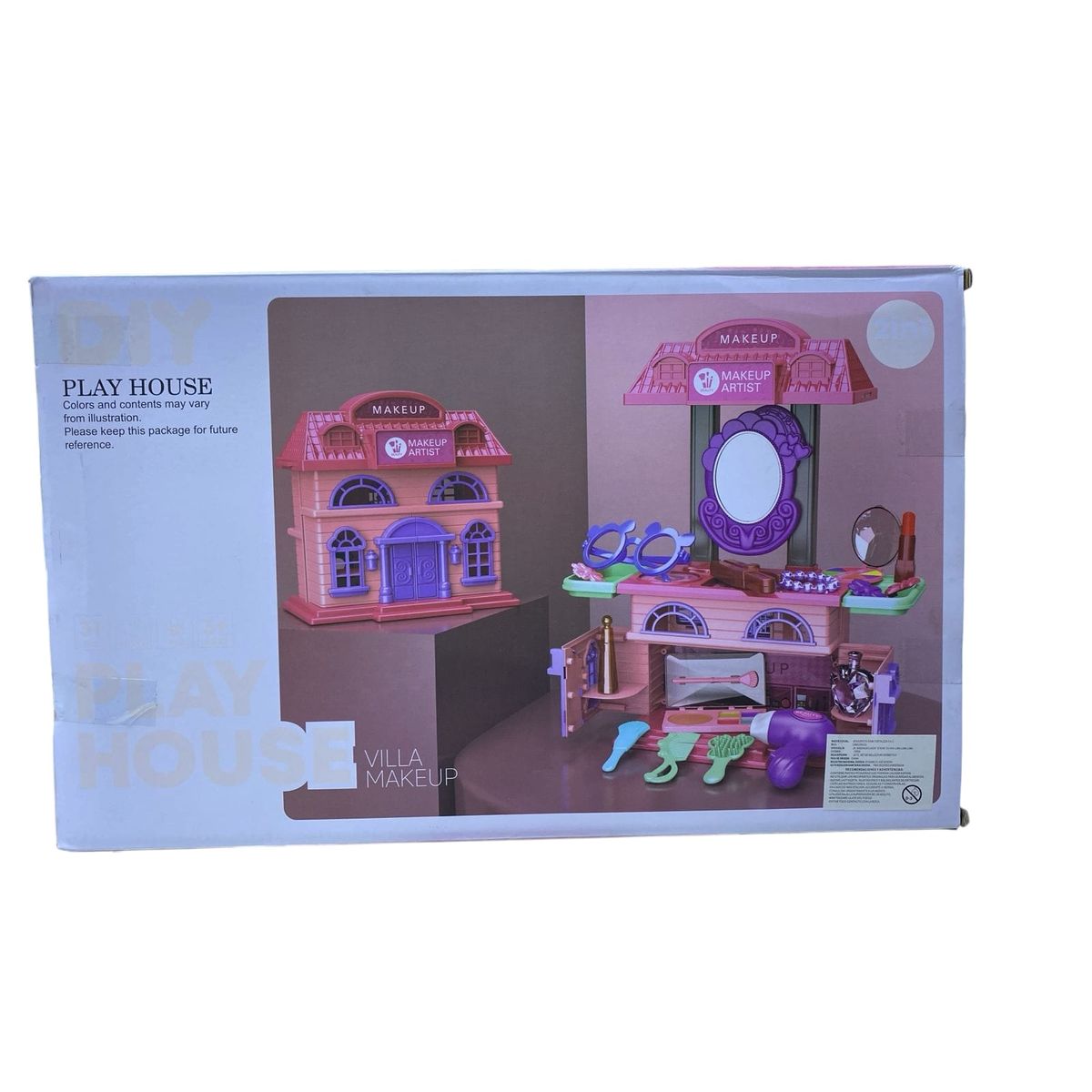 GENERICO - Casita De Juguete Salón De Belleza Villa Makeup 31 Pza