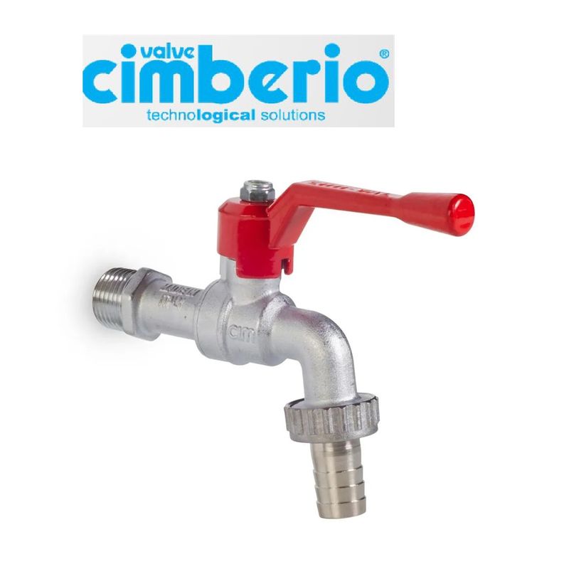 CIMBERIO - LLAVE ESFÉRICA  PARA JARDÍN 1/2" BRONCE PESADO CIM VALVE (ITALIANO)