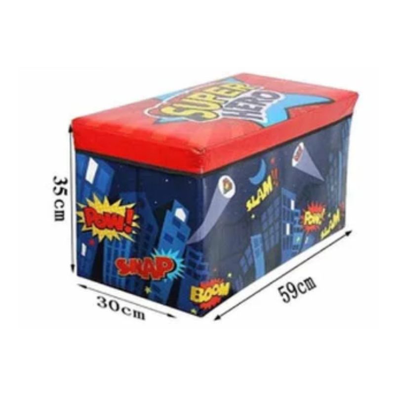 GENERICO - PUFF ORGANIZADOR DE JUGUETES PARA NIÑOS - AZUL