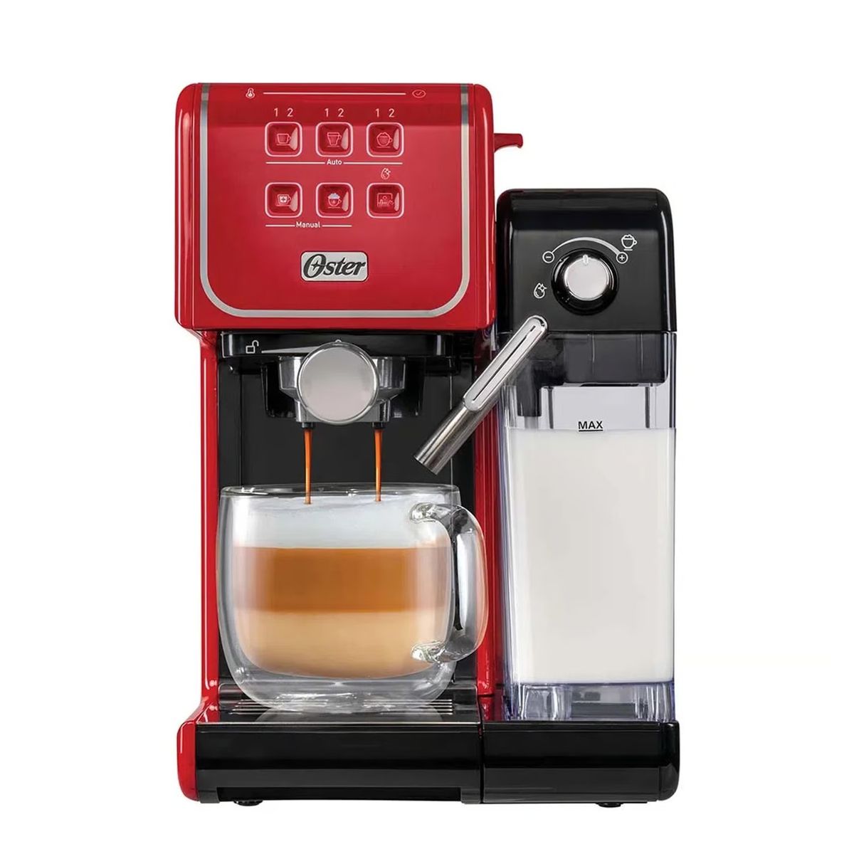 OSTER - Cafetera Oster PrimaLatte Touch BVSTEM6801R Rojo