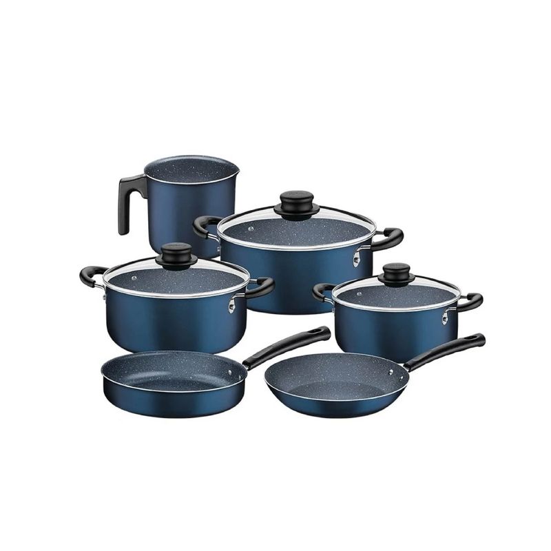 TRAMONTINA - Set Juego De Ollas X9 Piezas Tramontina Bateria Color Azul