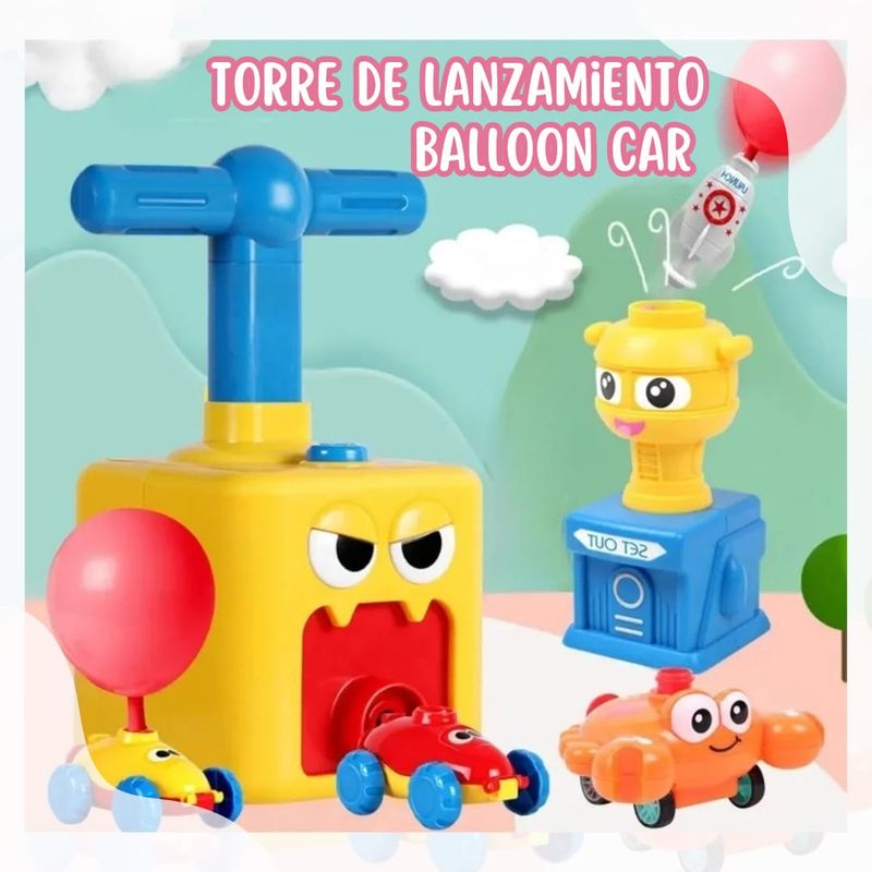 GENERICO - JUGUETE EDUCATIVO BOMBIN LANAZADOR DE GLOBOS AUTOS Y COHETES